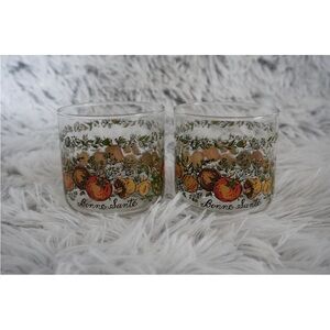 Decorative Glass Set with Fruit Design